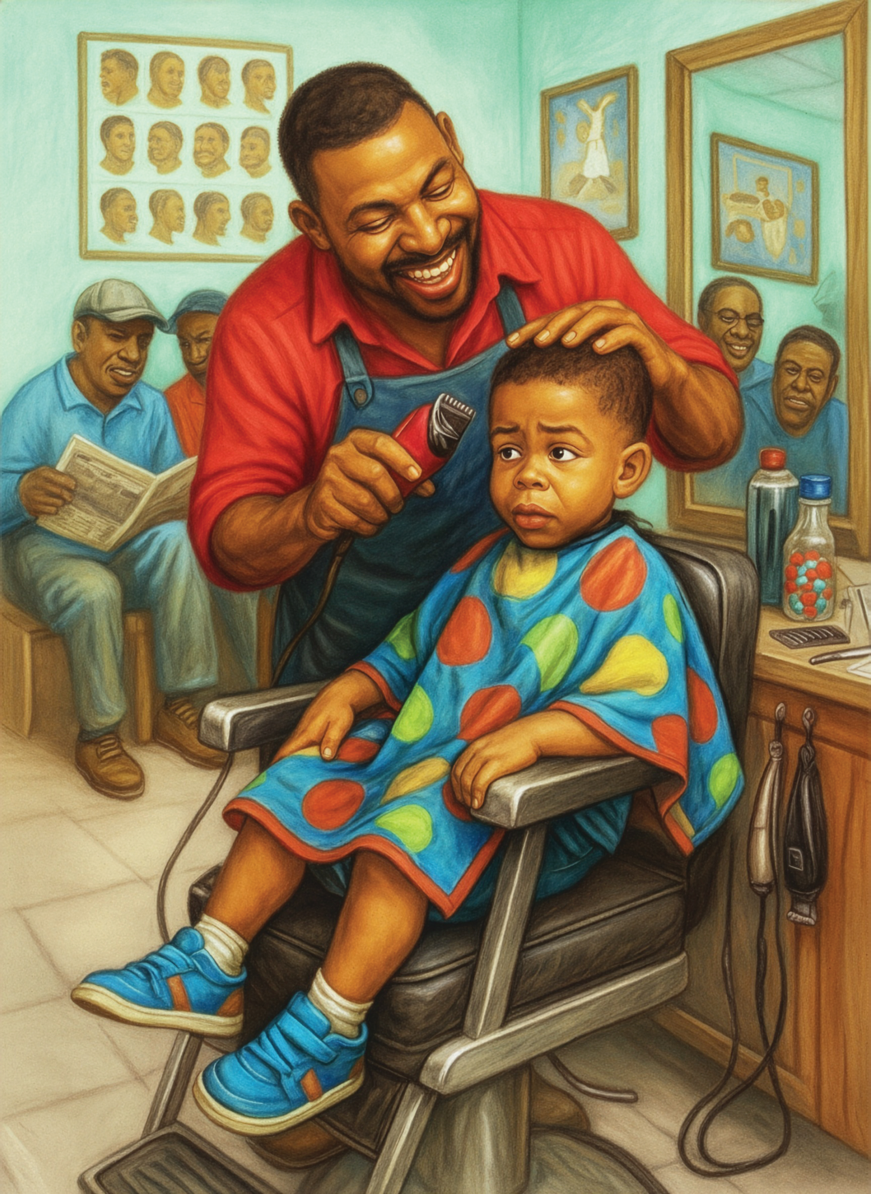 First Barbershop Haircut 500-piece jigsaw puzzle